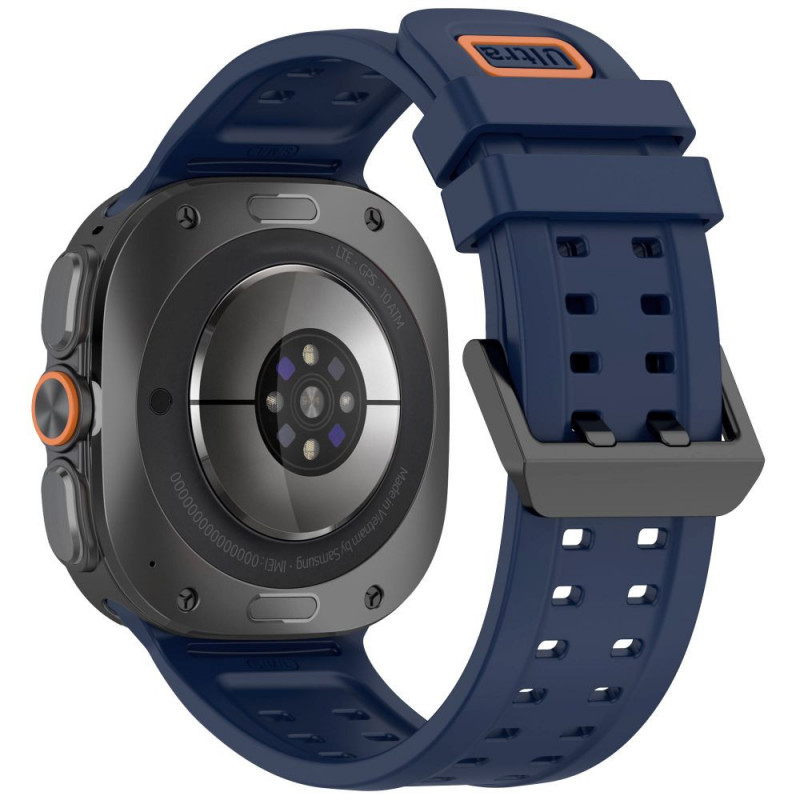 Tech-Protect Siliconen Air-band voor Samsung Galaxy Watch Ultra 1 / 2 (2024-2026) 47 mm, marineblauw