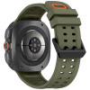 Tech-Protect Siliconen Air-band voor Samsung Galaxy Watch Ultra 1 / 2 (2024-2026) 47 mm, olijfgroen