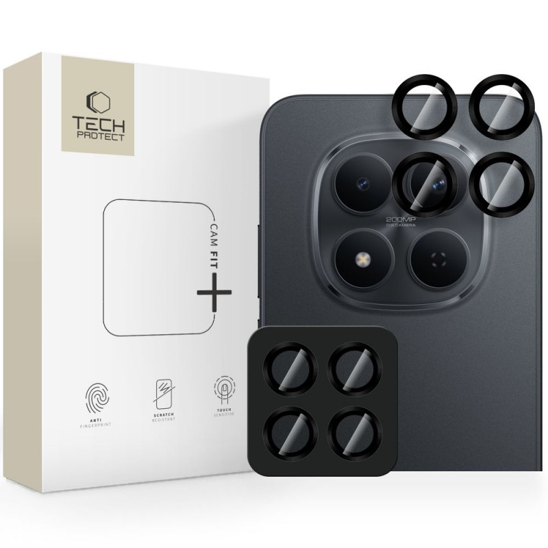 Tech Protect Tech-Protect Camring Fit+ THP5094 Camera Cover Xiaomi Redmi Note 15 Pro 5G / 15 Pro+ 5G / POCO M8 Pro, Zwart
