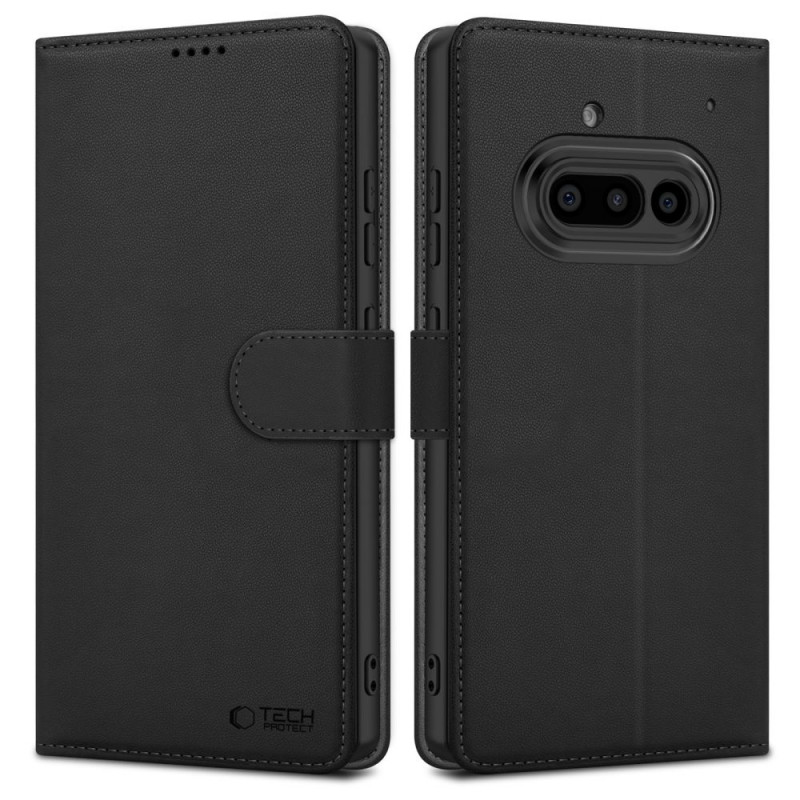 Tech-Protect Wallet Case voor Nothing Phone 3a, mat zwart