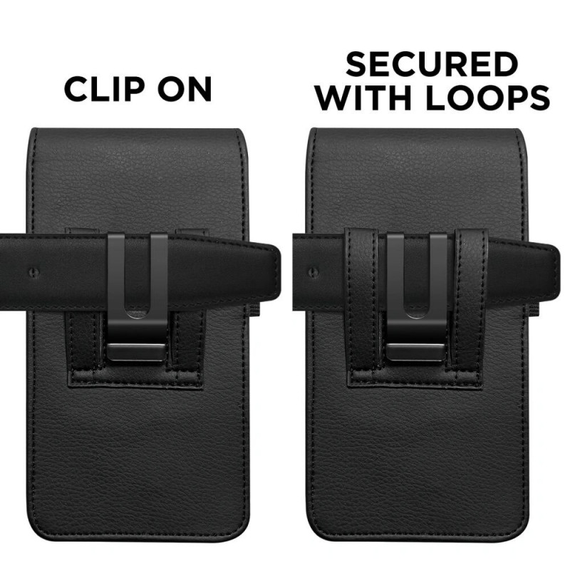 Tech-Protect SM75 universele telefoonholster voor smartphones van 5,8-6,8 inch, zwart