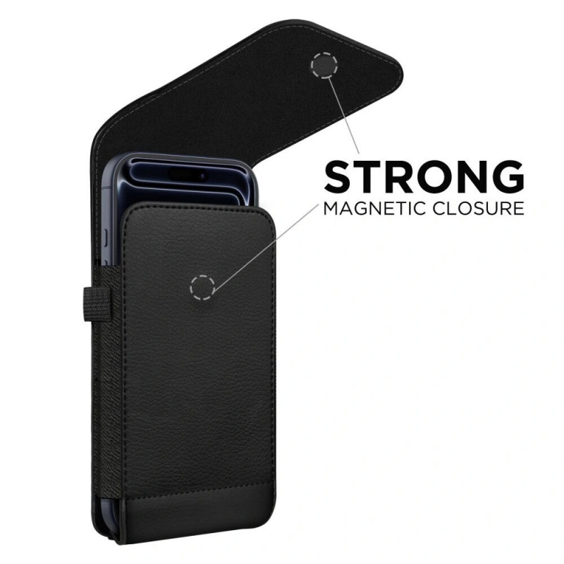 Tech-Protect SM75 universele telefoonholster voor smartphones van 5,8-6,8 inch, zwart