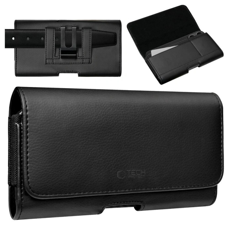 Tech-Protect SM80 THP4794 universele telefoonholster voor smartphones van 5,8-6,8 inch, zwart