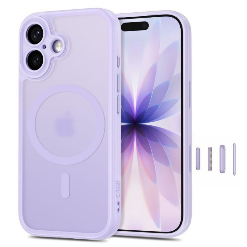Tech-Protect MagPeak MagSafe CC-hoesje voor Apple iPhone 17, mat lavendel