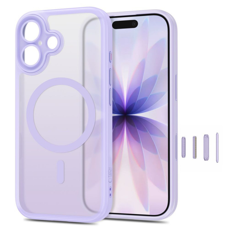 Tech-Protect MagPeak MagSafe CC-hoesje voor Apple iPhone 17, mat lavendel