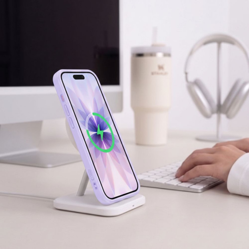 Tech-Protect MagPeak MagSafe CC-hoesje voor Apple iPhone 17, mat lavendel