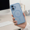 Tech-Protect MagPeak MagSafe CC-hoesje voor Apple iPhone 17, mat mistblauw
