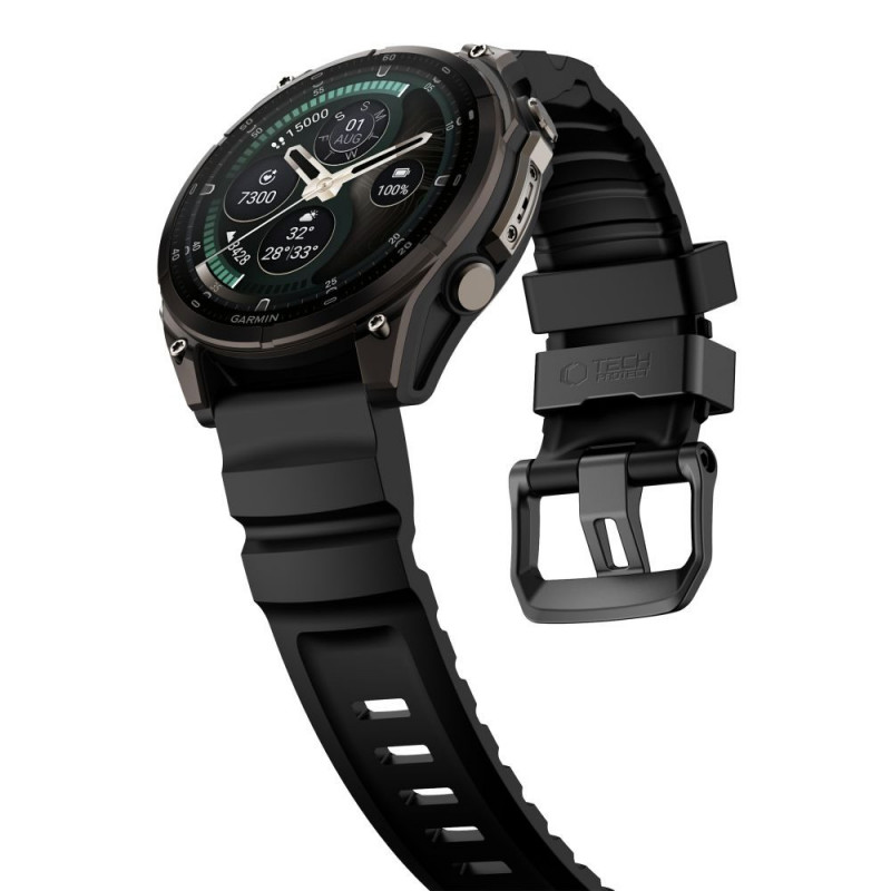 Tech-Protect Motion Garmin Fenix 5X / 5X Plus / 6X / 6X Pro / 7X / 8 / 8 Pro / 9 / 9 Pro Horlogeband (47 mm), Zwart