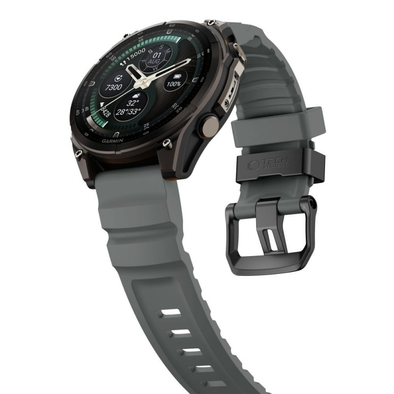 Tech-Protect Motion Garmin Fenix 5X / 5X Plus / 6X / 6X Pro / 7X / 8 / 8 Pro / 9 / 9 Pro Horlogeband (47 mm), Storm Grey