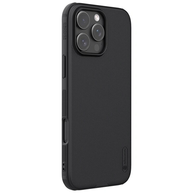 Nillkin Super Frosted Shield Pro-hoesje voor Apple iPhone 16 Pro, zwart