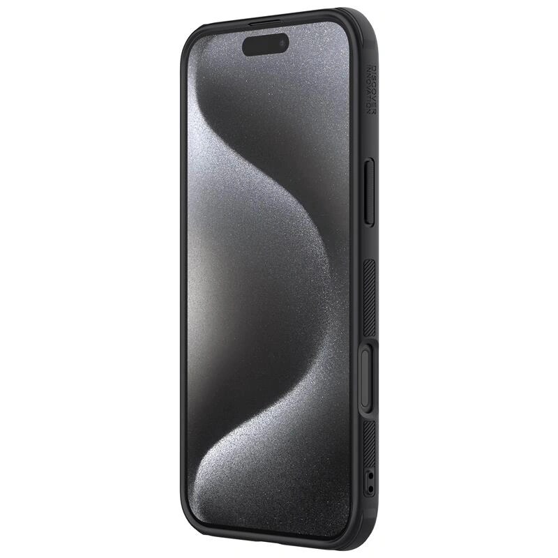 Nillkin Super Frosted Shield Pro-hoesje voor Apple iPhone 16 Pro, zwart