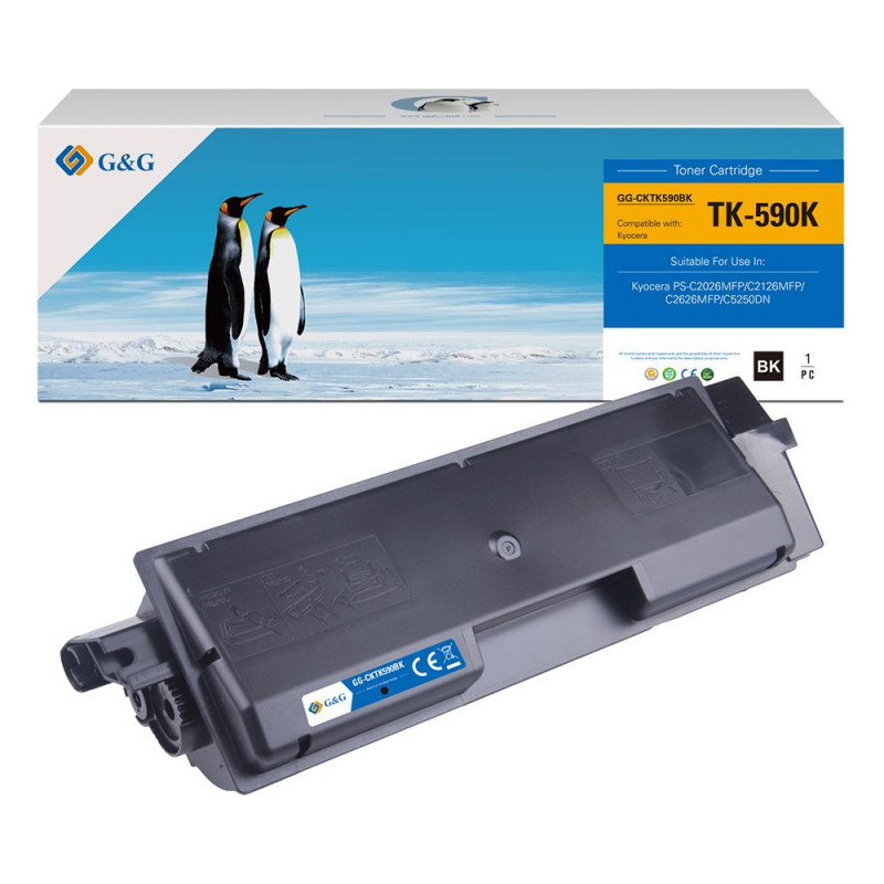 G&G compatibele toner voor Kyocera TK590K / 1T02KV0NL0 (14432)
