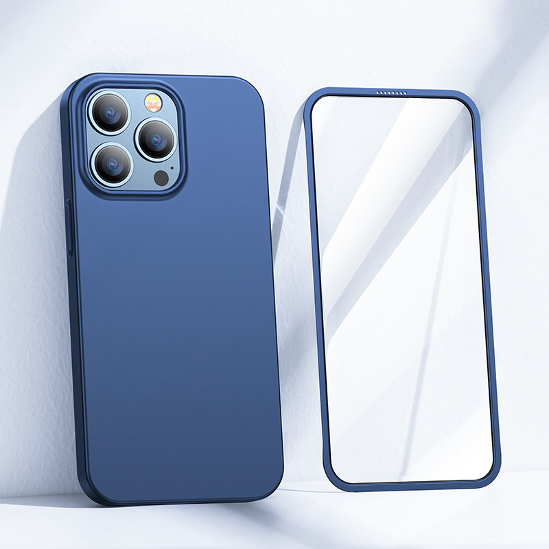 Joyroom 360 Full Case + gehard glas voor Apple iPhone 13 Pro Max, JR-BP928, blauw