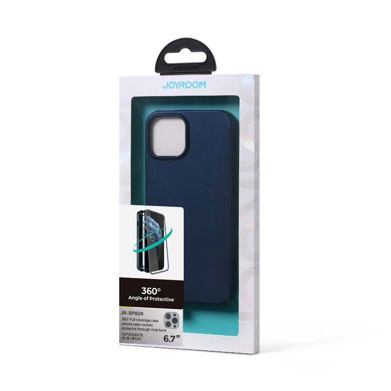 Joyroom 360 Full Case + gehard glas voor Apple iPhone 13 Pro Max, JR-BP928, blauw