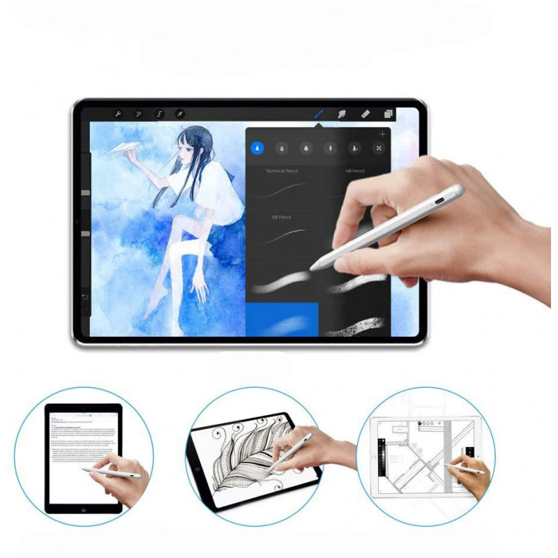 Tech-Protect Digitale styluspen voor Apple iPad, wit