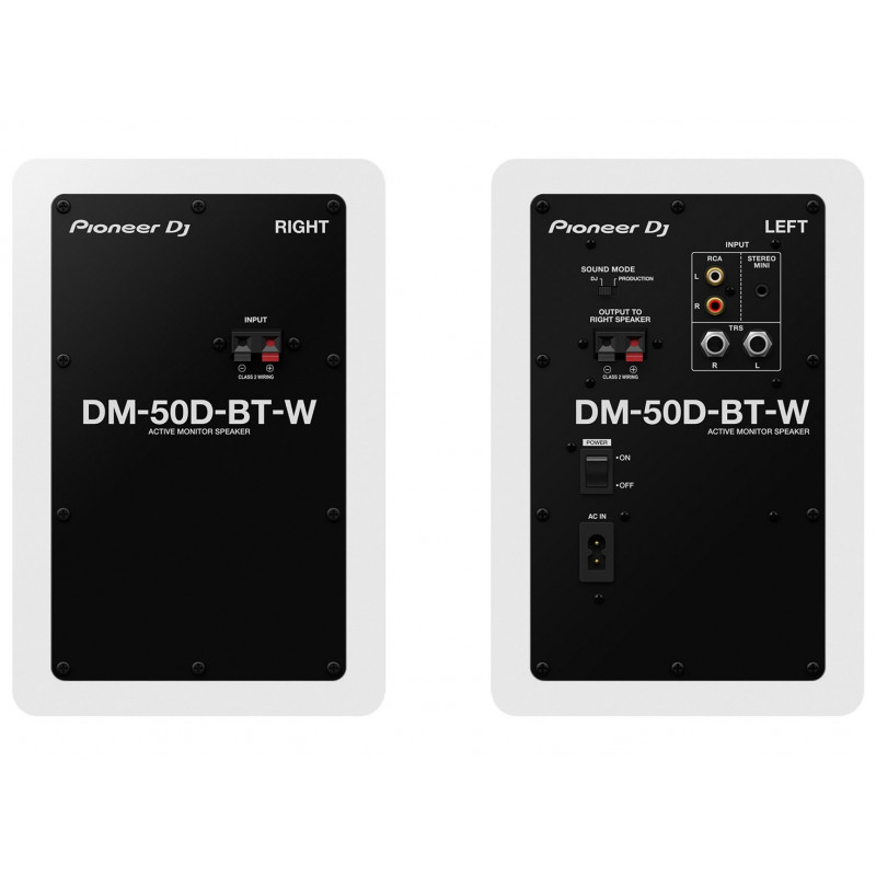 Pioneer DJ DM-50D-BT-W actieve monitorspeaker, 3,4 inch, 25 W (1 paar), wit