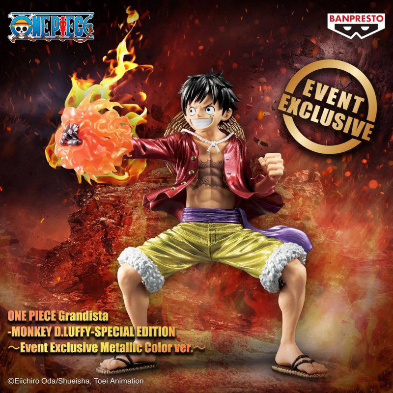 Bandai Banpresto Event Exclusive Grandista One Piece - Monkey D. Luffy Metallic Color, verzamelbeeld
