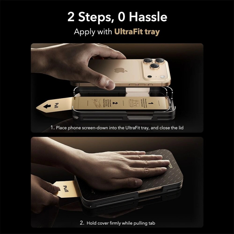 ESR UltraFit Armorite Pro gehard glas schermbeschermer met Glass by Corning voor Apple iPhone 17 Pro Max, ESR928