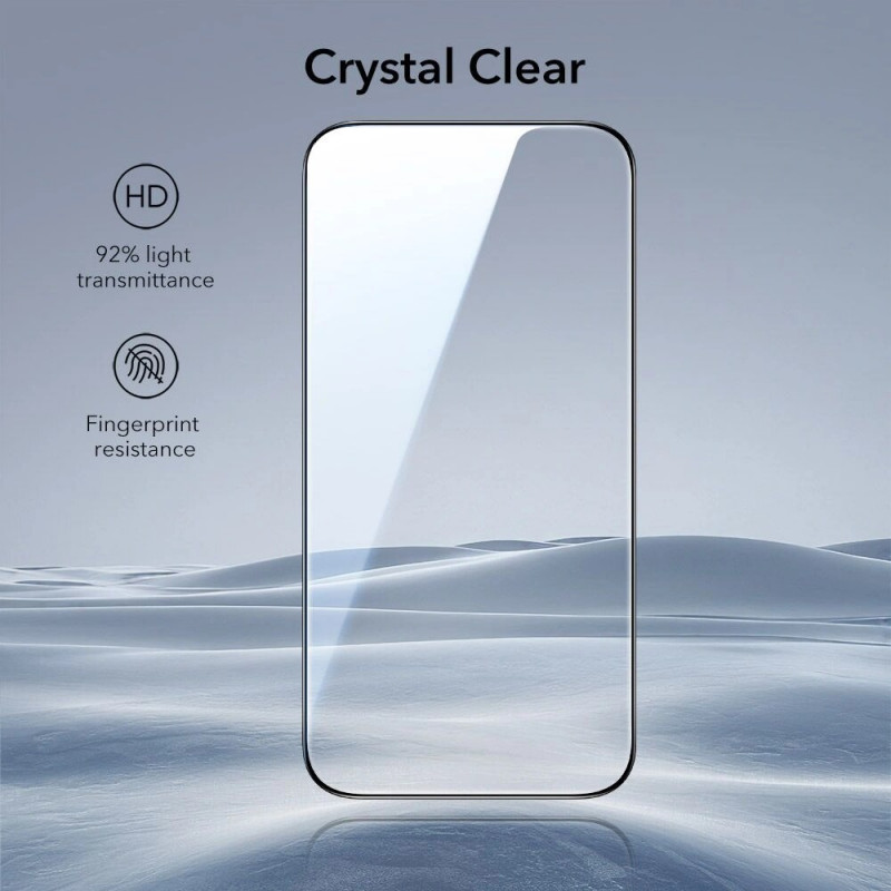 ESR UltraFit gehard glas schermbeschermer voor Apple iPhone 17 Pro Max / 18 Pro Max, ESR925, transparant (2 stuks)