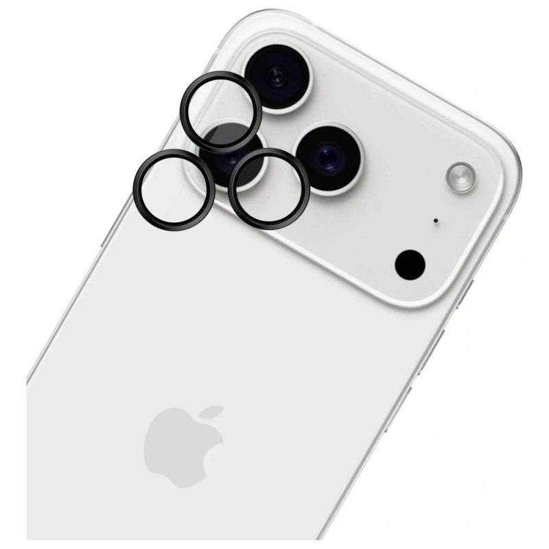 3MK HARDY Lens Protection Pro cameralensglas voor Apple iPhone 17 Pro / 17 Pro Max, zwart