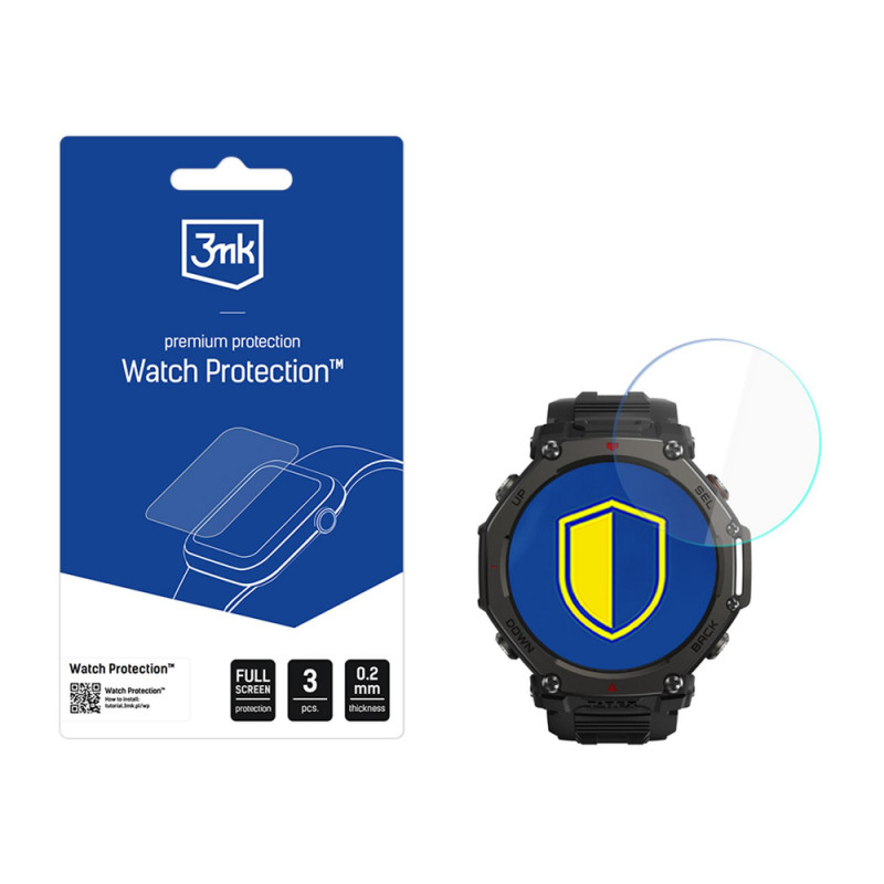 3mk FlexibleGlass Watch hybride schermbeschermer Amazfit T-Rex 3 Pro 44 mm