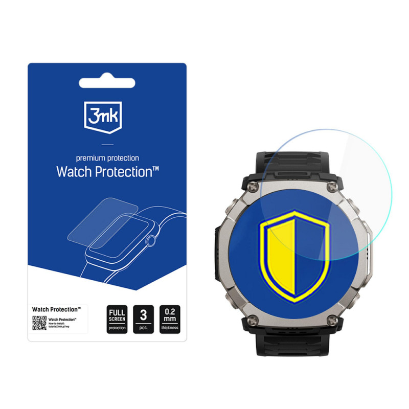 3MK FlexibleGlass Watch hybride schermbeschermer voor Amazfit T-Rex Ultra 2
