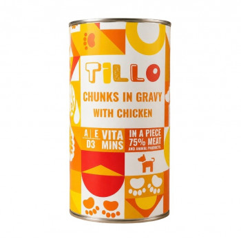 TILLO Stukjes in saus Kip natvoer voor honden, 1250 g