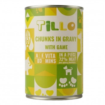 TILLO Chunks in gravy Game natvoer voor honden, 415 g