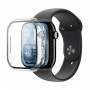 AmazingThing Radix FullGuard glazen screenprotector met hoesje voor Apple Watch Series 11 46 mm, transparant