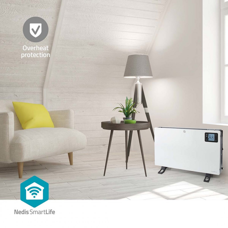 Nedis SmartLife HTCO50WTW elektrische kachel, 2000 W, wit