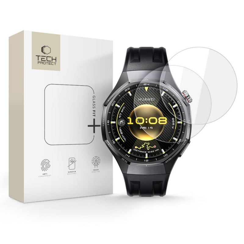 Tech-Protect Glass Fit+ gehard glas voor Huawei Watch GT 6 Pro 46mm, transparant (2 st.)