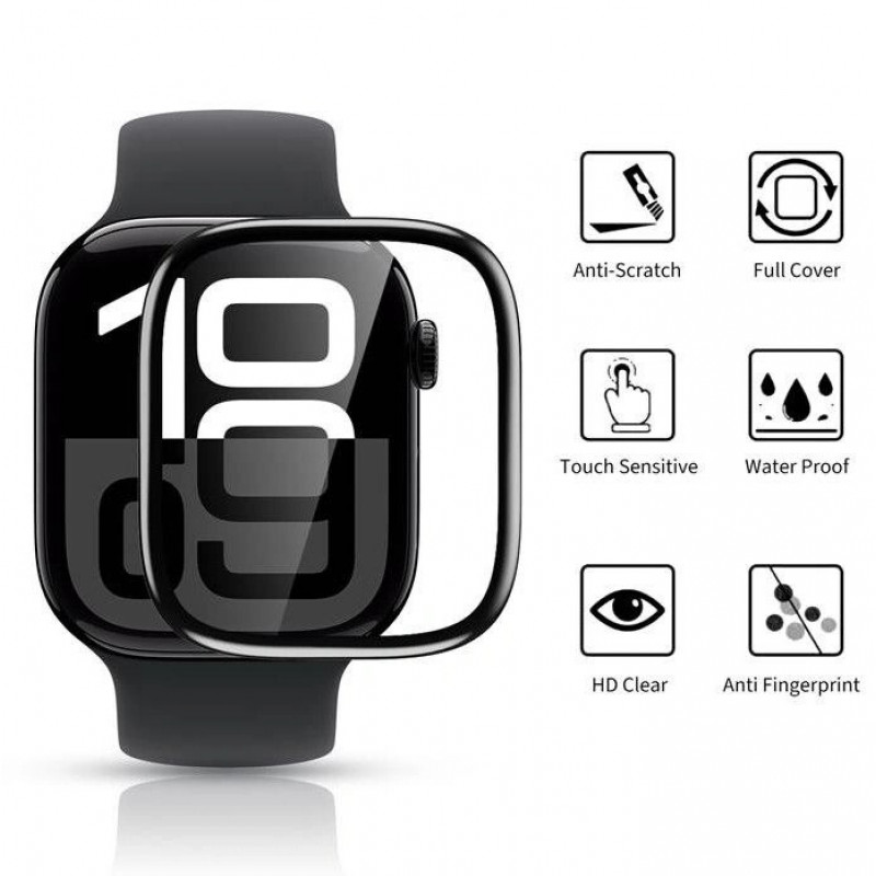 Tech-Protect Glass Flex+ THP4226 hybride glas voor Huawei Watch Fit 3 / 4 (2 stuks), zwart