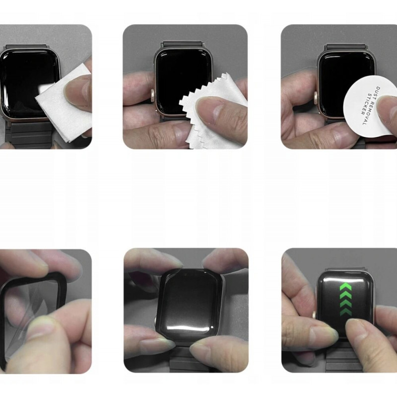 Tech-Protect Glass Flex+ THP4226 hybride glas voor Huawei Watch Fit 3 / 4 (2 stuks), zwart