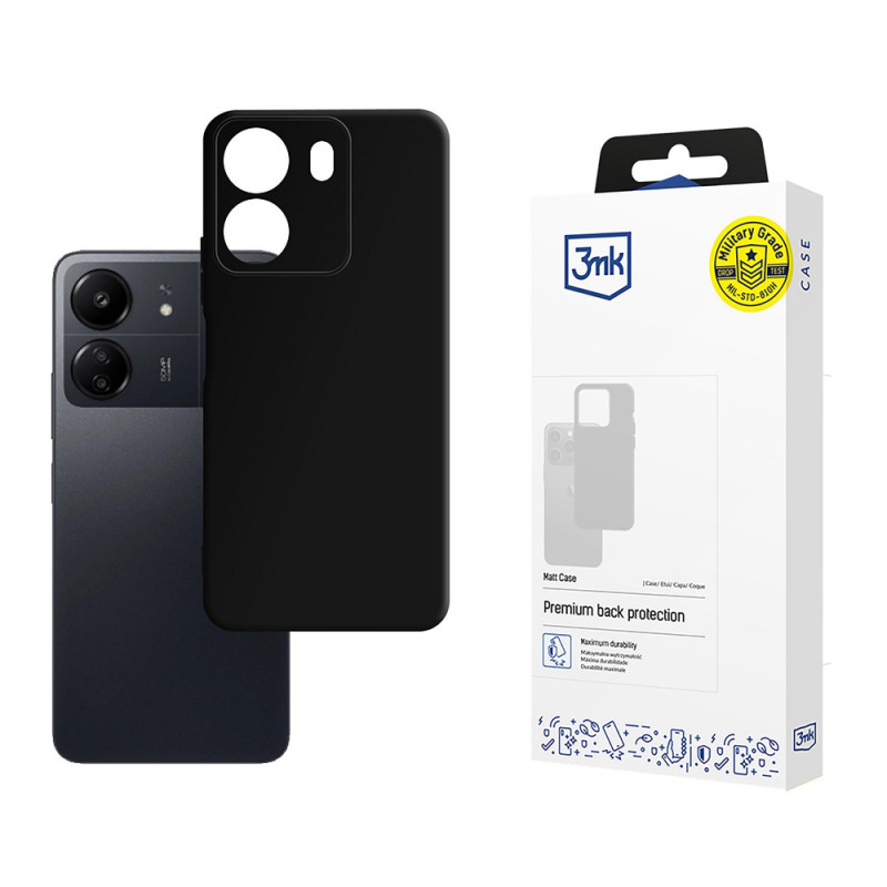 3MK Matt Case voor Xiaomi Redmi 13C / POCO C65, zwart