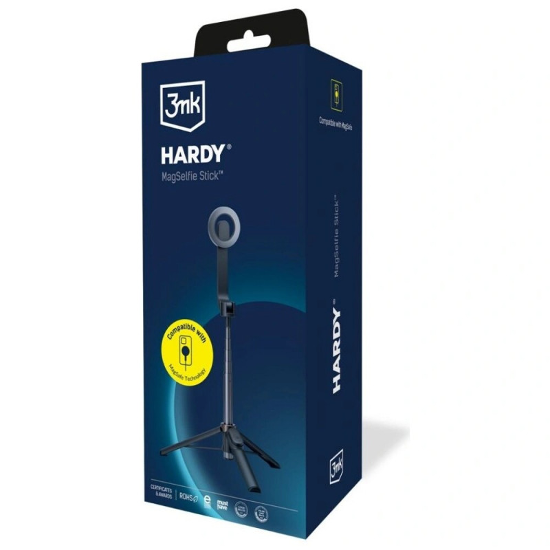 3MK HARDY MagSelfie selfiestick, zwart