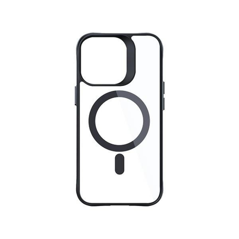 3MK Satin Armor MagCase MagSafe-smartphonehoesje voor Apple iPhone 15 Pro Max, transparant met zwart frame