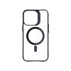 3mk Satin Armor MagCase met MagSafe voor Apple iPhone 16 Pro, transparant met zwart frame
