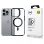 3mk Satin Armor MagCase met MagSafe voor Apple iPhone 16 Pro Max (W-3SAMaCa-AiP16PM-0), transparant met zwart frame