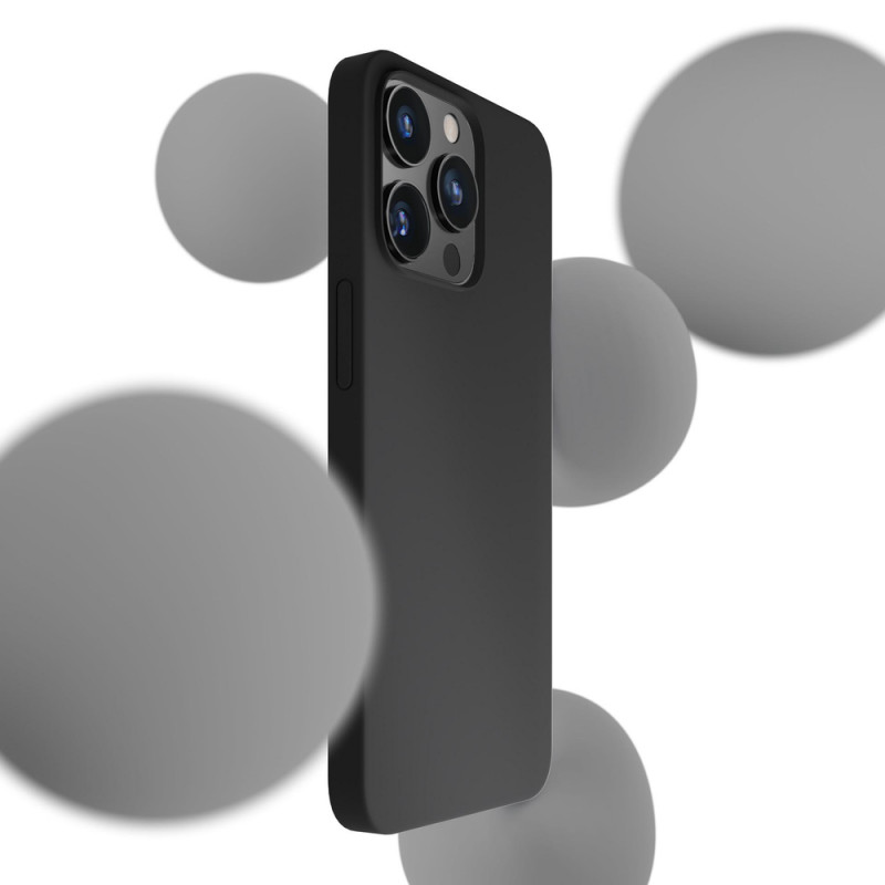 3mk Silicone Case voor Apple iPhone 16 Pro, zwart