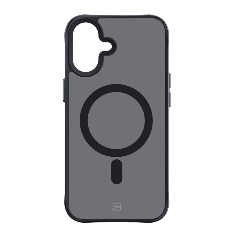 3mk Smoke MagCase met MagSafe voor Apple iPhone 16 (W-3SmoMaCa-AiP16-0), halftransparant