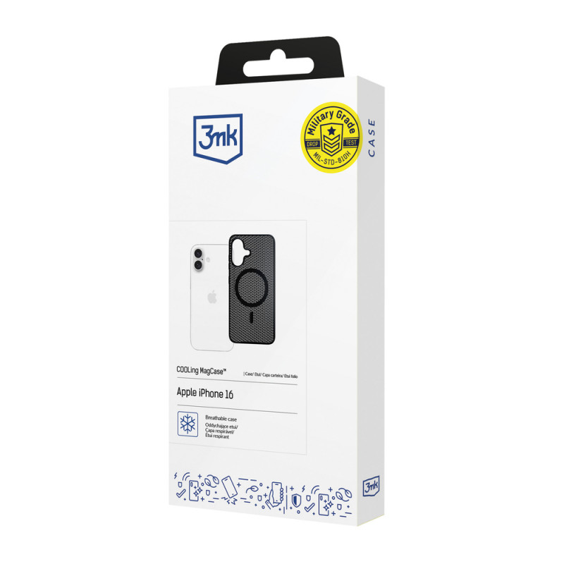 3mk COOLing MagCase voor Apple iPhone 16, zwart