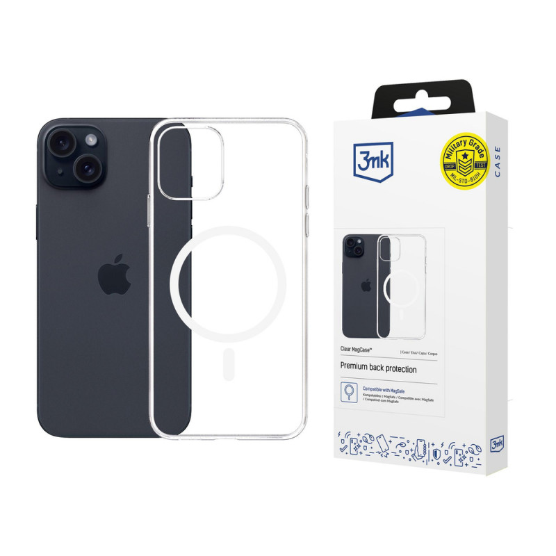 3mk Clear MagCase voor Apple iPhone 15, transparant