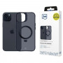 3MK Smoke Case Mag&Stand MagSafe-smartphonehoesje met standaard voor Apple iPhone 15 Plus, zwart