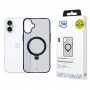 3MK Smoke Case Mag&Stand MagSafe-hoesje met standaard voor Apple iPhone 16 Plus, transparant