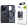 3MK Smoke Case Mag&Stand hoes voor Apple iPhone 16 Pro Max, polycarbonaat, zwart