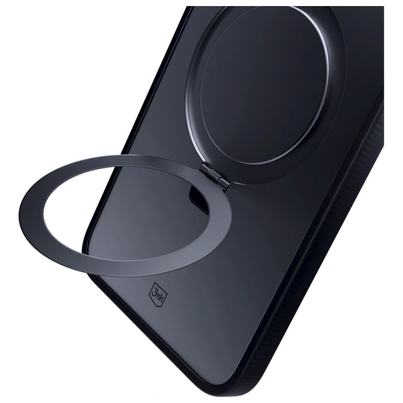 3MK Smoke Case Mag&Stand hoes voor Apple iPhone 16 Pro Max, polycarbonaat, zwart
