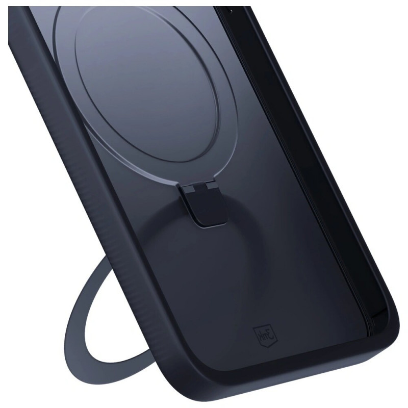 3MK Smoke Case Mag&Stand hoes voor Apple iPhone 16 Pro Max, polycarbonaat, zwart