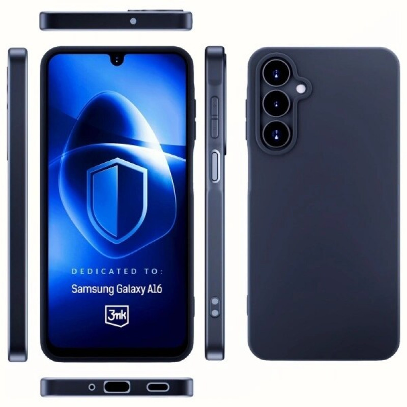 3MK Matt Case voor Samsung Galaxy A16, zwart