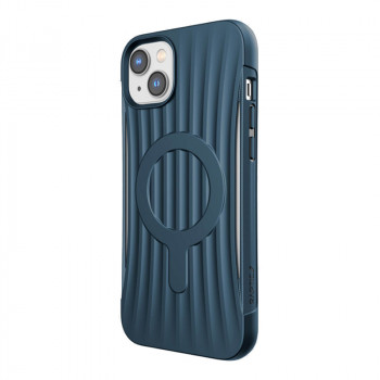 X-Doria Raptic Clutch MagSafe-hoesje voor Apple iPhone 14 Plus / 15 Plus, marineblauw