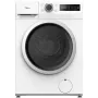 Midea MF110W80/W-PL slim wasmachine, 8 kg, wit/zwart